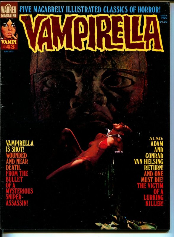 Vampirella #43 1975-Warren-Vampi cover-terror & mystery stories-FN/VF