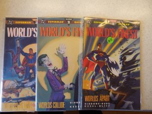 WORLD'S FINEST WORLDS # 1-3 DC SUPERMAN BATMAN COMPLETE SET VF-NM READ AD