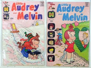 Little Audrey and Melvin Lot of 2 #49, 61 (1971) Harvey 1st Print Comic Books