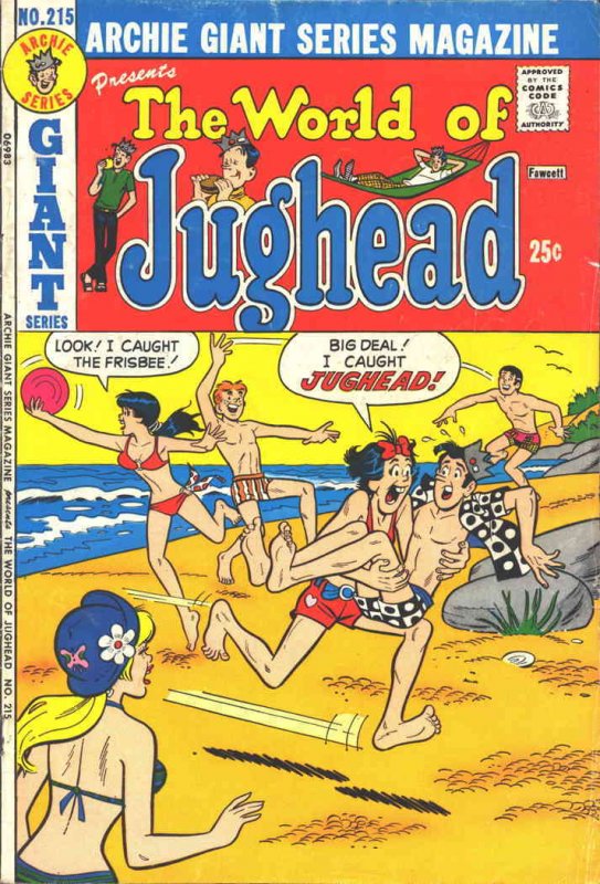 Archie Giant Series Magazine #215 FAIR ; Archie | low grade comic Bikini 1973 Wo
