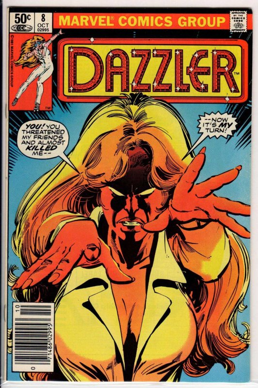 Dazzler #8 Newsstand Edition (1981) 8.5 VF+