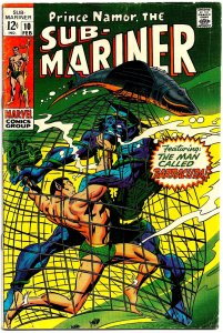 SUB-MARINER #10 &11 (1969) 5.0 VG/FN  Gene Colan artistry! BARRACUDA 2-parter!