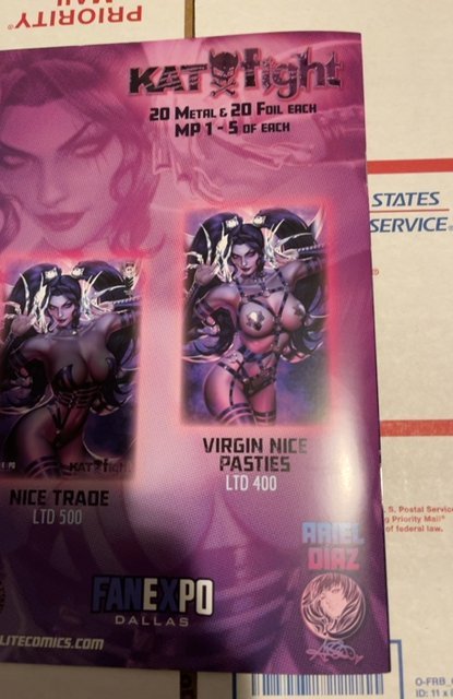 KATFIGHT: #1 ARIEL DIAZ ART VARIANT “Nice” Trade - Signed