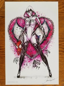 11 x 17 ART PRINT Spider Gwen as Venom