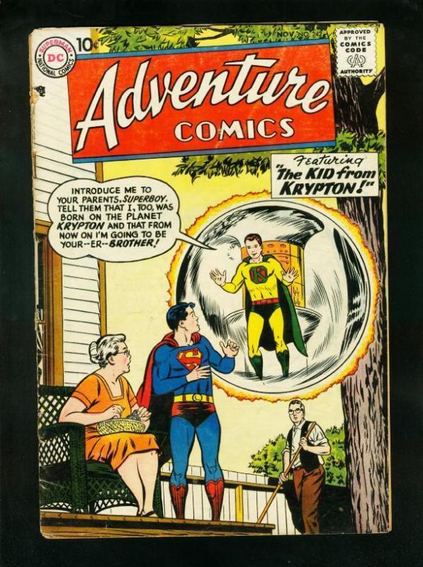 ADVENTURE #242 1957-SUPERBOY-GREEN ARROW-AQUAMAN-DC COMICS-good condition G