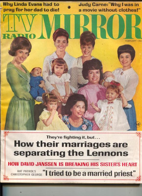 TV Radio Mirror-Lennon Sisters-Chris George-Linda Evans-Feb-1967