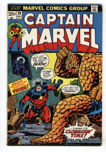 CAPTAIN MARVEL #26-THANOS-STARLIN-1973 -1st Thanos cover! vg 