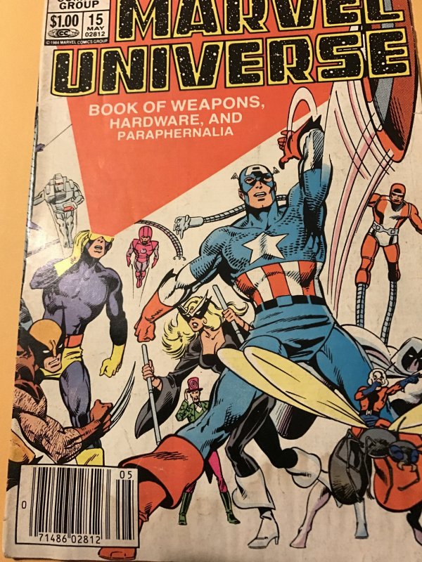 The Official Handbook of the Marvel Universe #15 : 5/84 Gd/VG; Weapons, Moon Knt
