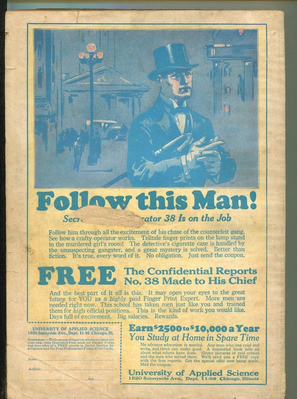 AMAZING STORIES NOVEMBER 1926-H.G.WELLS-MURRAY LEINSTER-G/VG