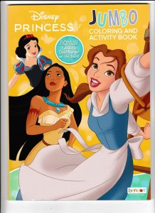DISNEY PRINCESS JUMBO COLORING & ACTIVITY BOOK (2023) BONUS DOOR HANGER | UNUSED