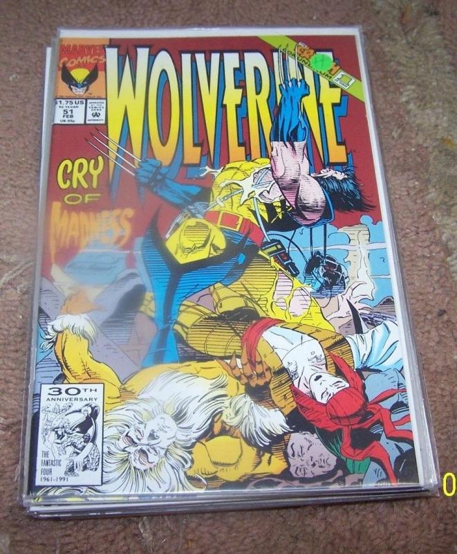 WOLVERINE #51 MARVEL 1992   MySTIQUE + xmen   old man logan KUBERT COVER