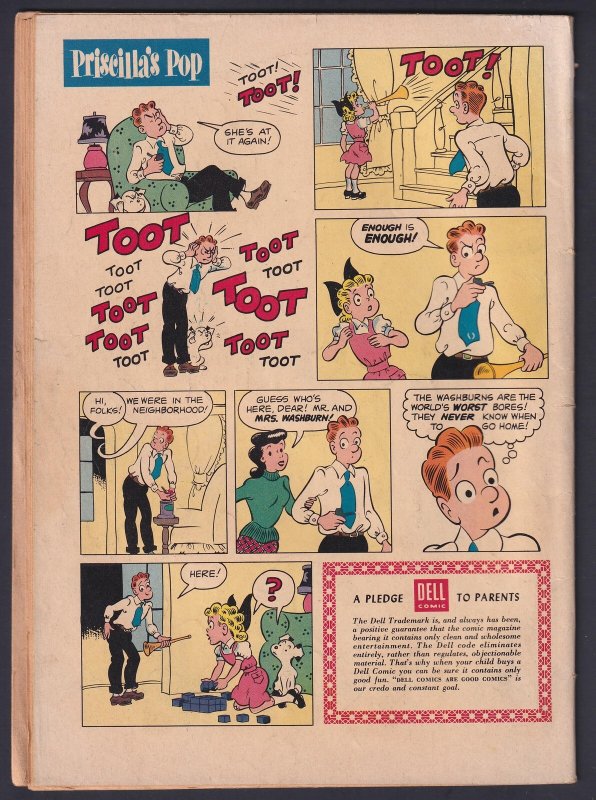 Four Color 799 (1958) VG Priscilla's Pop Dell Comics