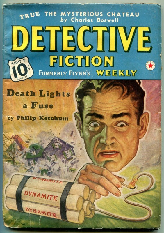 Detective Fiction Weekly Pulp September 7 1940- Philip Ketchum- Dynamite cover