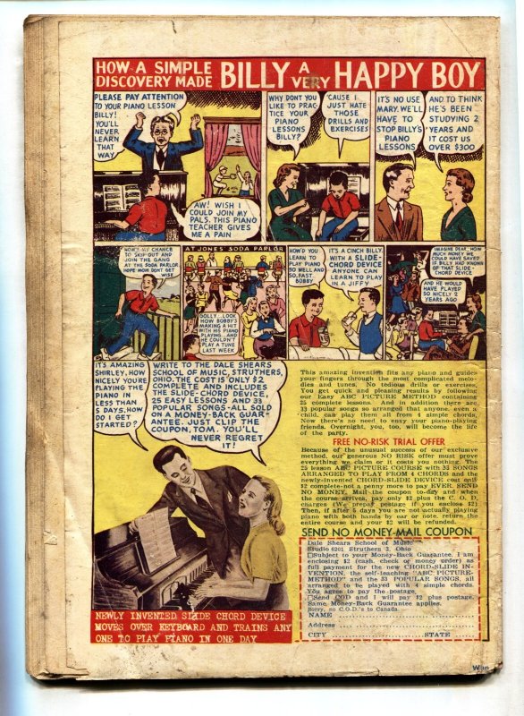 Wanted #17 comic book -horror story-Violent Pre-code crime 1949