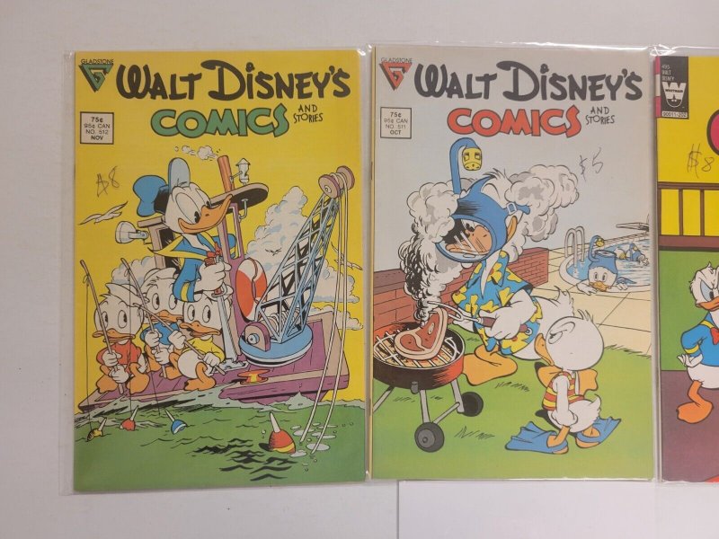 3 Walt Disney's Comics and Stories Gladstone Comic Books #495 511 512 55 TJ14