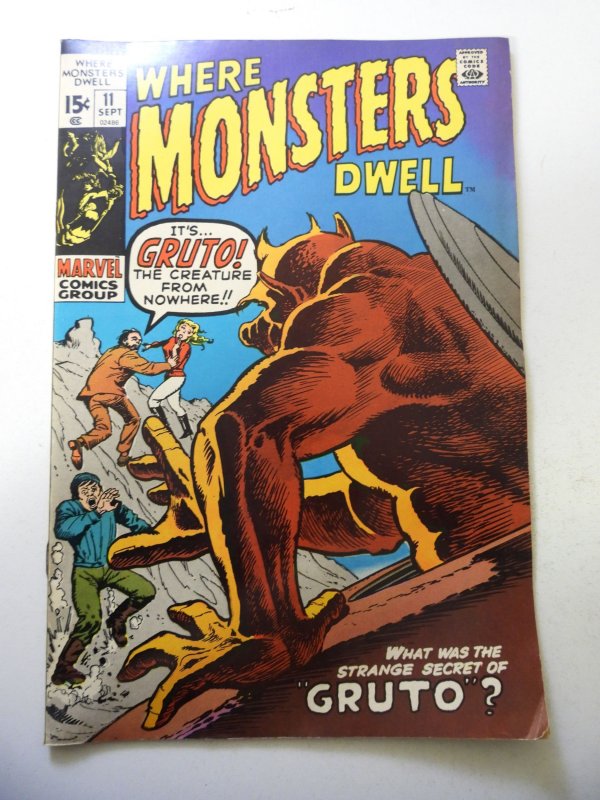 Where Monsters Dwell #11 (1971) FN- Condition