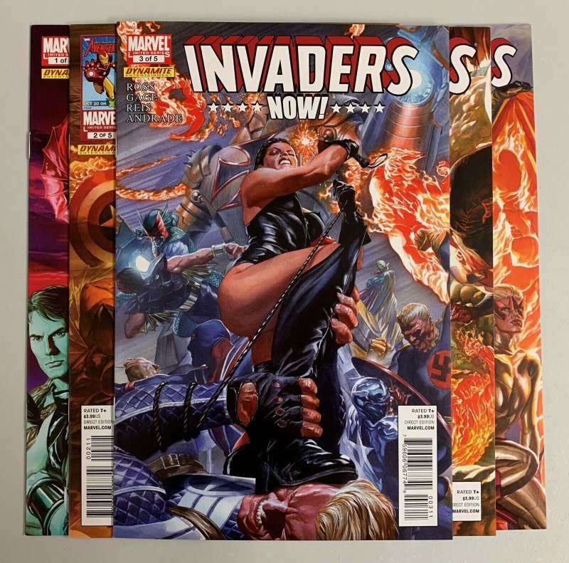 Invaders Now! #1-5 Set (Marvel/Dynamite 2010) Alex Ross Christos Gage (9.0) 