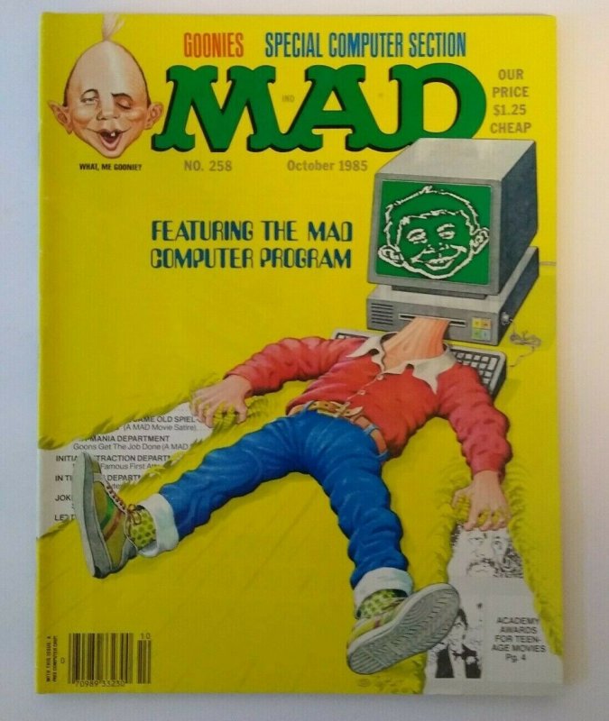 MAD Magazine Oct 1985 # 258 Goonies Movie Spoof And Cyndi Lauper Song Parody