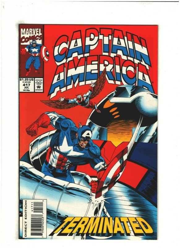 Captain America #417 NM- 9.2 Marvel Comics 1993 Falcon & Black Panther app.