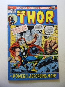 Thor #206 (1972) VG+ Condition slight moisture stain fc