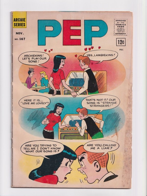 Pep #167 Archie Comics 1963 Betty and Veronica Vintage Silver Age Comic Book