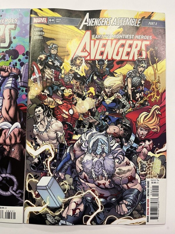 AVENGERS #64 1:25 MCKONE VAR + CVR A NM SET MARVEL 2023 PROSHIPPER