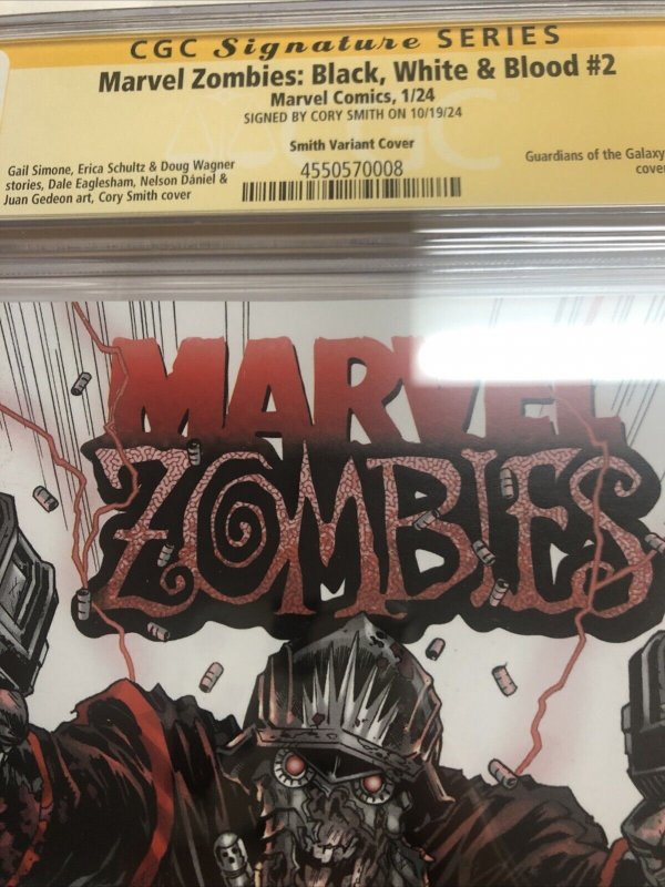 Marvel Zombies : Black White & Blood#2 (CGC 9.8) Signed  Cory Smith * Census = 2