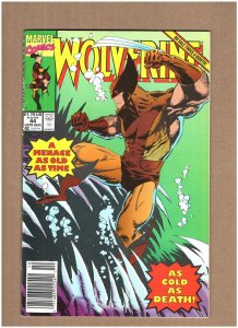 Wolverine #44 Newsstand Marvel Comics 1991 Marc Silvestri VF 8.0