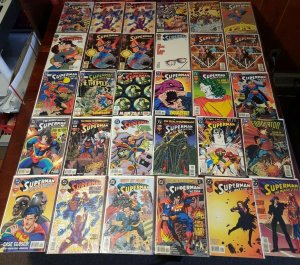 22 Lbs of 1990s & Later Superman DC comic books 117 bagged & boarded duplicates