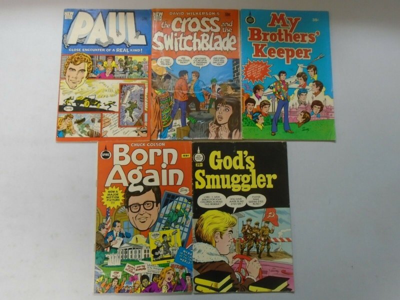 Christian comic lot 10 different issues avg 4.0 VG