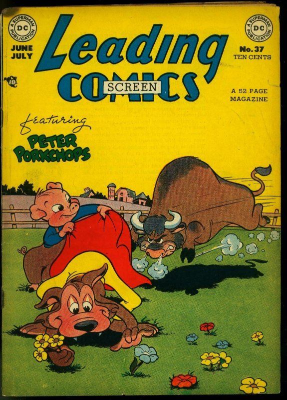 LEADING COMICS #37 1949-DC COMICS-PETER PORKCHOPS VG/FN