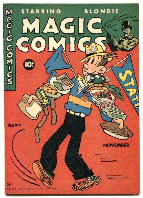 Magic Comics #100 1947-Dagwood-Blondie- Mandrake-Popeye-Lone Ranger- VF