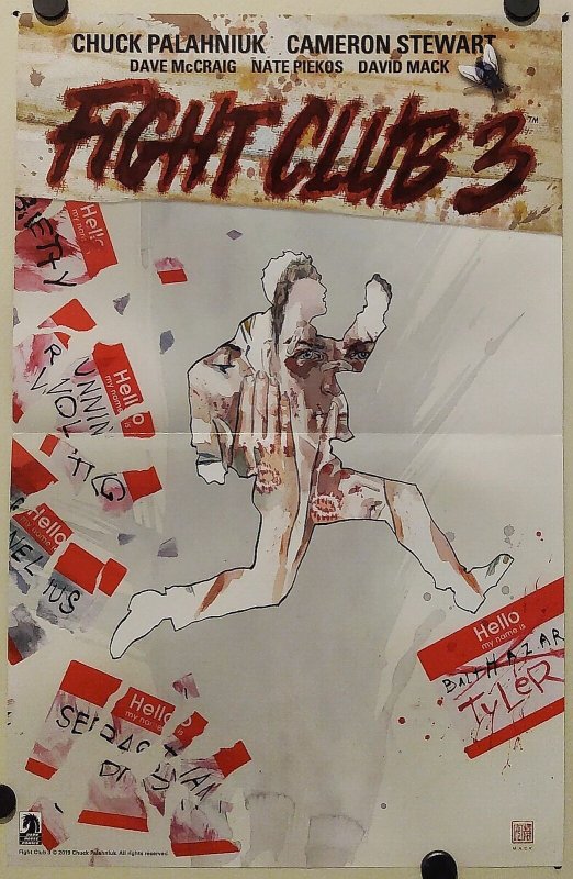 American Gods Fight Club 3 2019 Reversible Folded Promo Poster New! [FP197] 