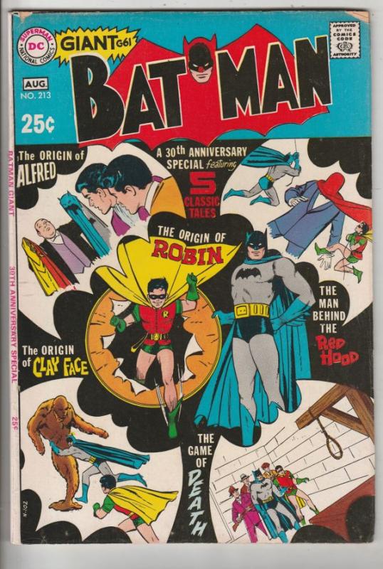Batman #213 (Aug-69) FN/VF Mid-High-Grade Batman
