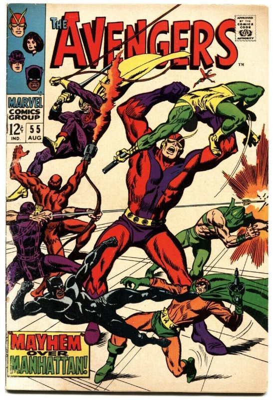 AVENGERS #55 1968-1st ULTRON-KEY ISSUE- NICE COPY 