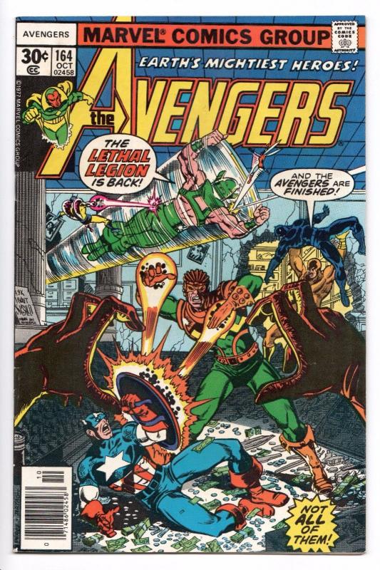 Avengers #164 - App of Lethal Legion (Marvel, 1977) VF-