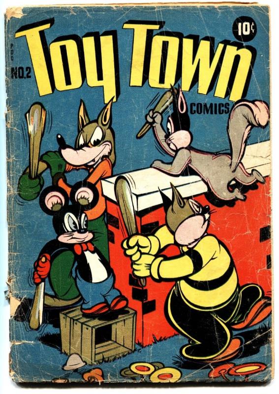 TOYTOWN  #2 1945-L.B. COLE-FUNNY ANIMAL-GOLDEN-AGE