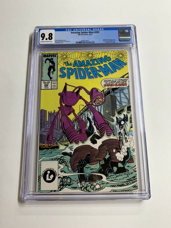 Amazing Spider-man 292 Cgc 9.8 Marvel Copper Age