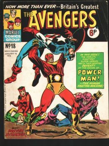 Avengers #18 1974-Marvel- British Edition Master of Kung Fu & Spider-man-Aven...