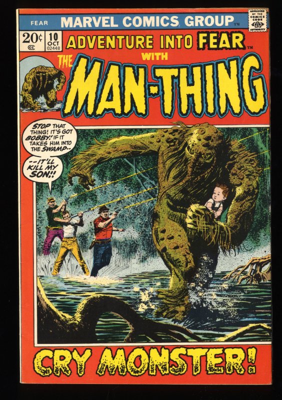 Fear #10 FN 6.0 1st Man-Thing in Title!