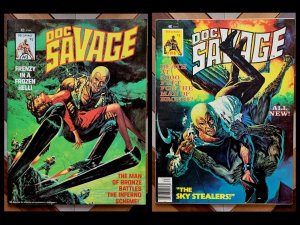 DOC SAVAGE #3 & 6 (Marvel Magazine 1976) Painted Covers/Custom Bundle/Set Of 2