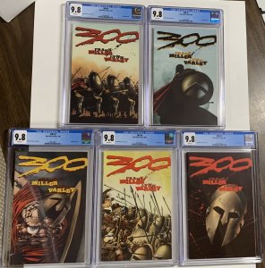 300 1 2 3 4 5 1-5 All Cgc 9.8 White Pages Complete Set Frank Miller Dark Horse