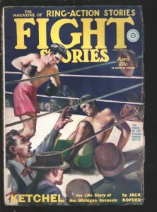 Fight Stories #11 4/1929-Earle Bergey boxing cover- Jack Kofoed-Arthur J. Bur...