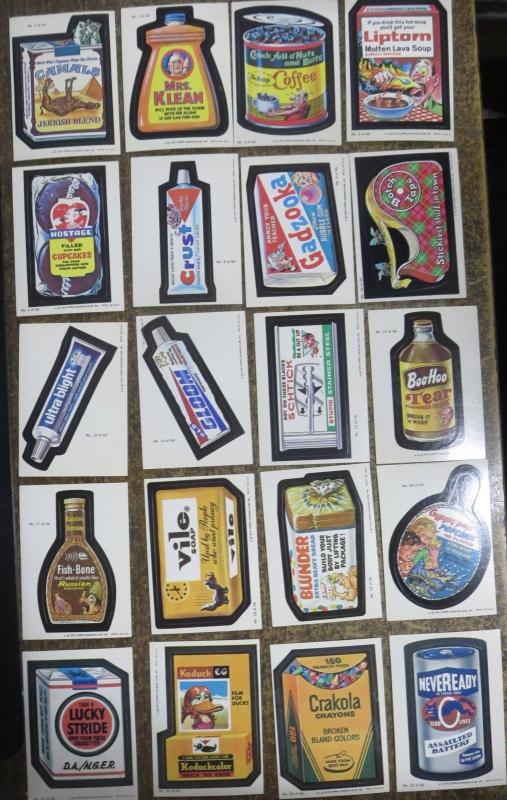 TOPPS WACKY PACKAGES-- 1st RERUN SERIES (1979), MISSING 14! 65 Doubles!