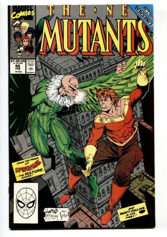 NEW MUTANTS #86 1990  1st Cable cameo- Todd McFarlane - Vulture