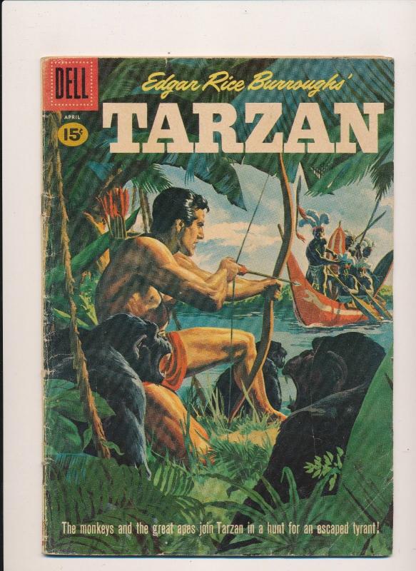 DELL Comics TARZAN Edgar Rice Burroughs' #123 GD/VG 1961 (B21) 