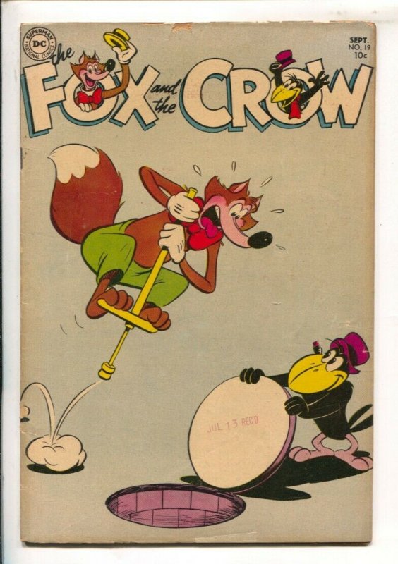 The Fox and the Crow #19 1954-DC-Pogo stick into open man hole cover-slapstic...