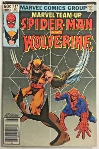 MARVEL TEAM UP#117 FN/VF 1981 WOLVERINE BRONZE AGE COMICS