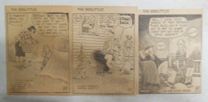 (62) The Doolittles Dailies by Quin Hall from 1943 Size 4 x 5 inches AP Strip