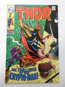 Thor #174 (1970) VG Condition cover and 1st wrap detached bottom staple